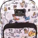 Fast Forward New York Disney Cats and Dogs Mini Backpack for Women -- Canvas Purse Shoulder Bag Adults, Teens