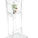 47" Transparent Clear Acrylic Podium&Lectern Stand Portable with Storage Shelf, pulpits for Churches, for Speech, for Presentation, Shtender