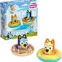 TOMY Toomies Splash & Float Bingo and Bluey Water Toys - 2-in-1 Toddler Bath & Pool Play Set with Pour Cups & Water Wheels - Ages 18 Months+