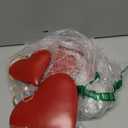 Frienda 8 Pcs Valentine's Day Metal Heart Indoor Outdoor Decorative Cow Bell Rustic Tibetan Inspired Meditation Wind Chime Bell with Jute Hanging Rope for DIY Craft Xmas Wall Decor (Red)