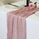 LuxeLouise 2 Packs Cheesecloth Table Runner 120 Inch Dusty Pink Cheese Cloth Table Runner 10ft Chiffon Gauze Table Runners for Table Decor Birthday Party Baby Shower and Bridal Shower Decorations