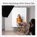 Junkin Retractable Passport Photo Backdrop with Stand, 35.4" x 59"