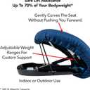 Carex Upeasy Seat Assist Plus - Portable Self-Powered Lifting Seat Cushion for Chairs, 70% Weight Support up to 340 lbs. - Lift Assist for Seniors and Mobility Support