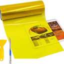 KOMAS 12 X 48 Tint Vinyl Film Sticker Sheet Roll for Car Headlight, Tail Lights, Fog Lights with Squeegee + Cutter (Glossy Yellow)