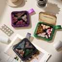 1 Pack Grey Pill Organizer with Strap, 4 Compartments, Compact Travel Pill Box Case, Portable and Moistureproof to Store Vitamins, Medication and Supplements