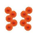 Orange Birthday Party Decorations, DIY Orange Paper Fans Hanging Decoration,8in Halloween Paper Fans, Halloween Decor, Fox Birthday Decorations Events Accessories 30 Color DIY Set (Orange)