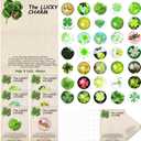 35 Sets Four Leaf Clover Pocket Hug Tokens - Bulk Lucky Charm Keepsakes with Inspirational Cards,St Patrick's Day,Positive Affirmation Gifts for Friends,Coworkers,Employees