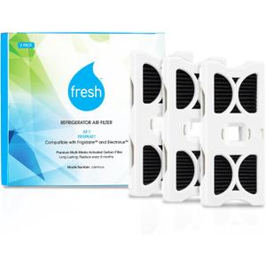 FRESH AF-1 Refrigerator Air Filter Replacement for Frigidaire - Compatible with Models: AF-1, FRGPAAF1, RAF-1 - Advanced Carbon Filter Technology - (3 Pack) Air filter by MIST