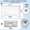 Ear Piercing Pillow for Side Sleepers - Relieves Ear Pain & Pressure, Supports Piercing & Surgery Recovery, Adjustable Cotton Fill with Ergonomic Ear Hollow, Washable Cover