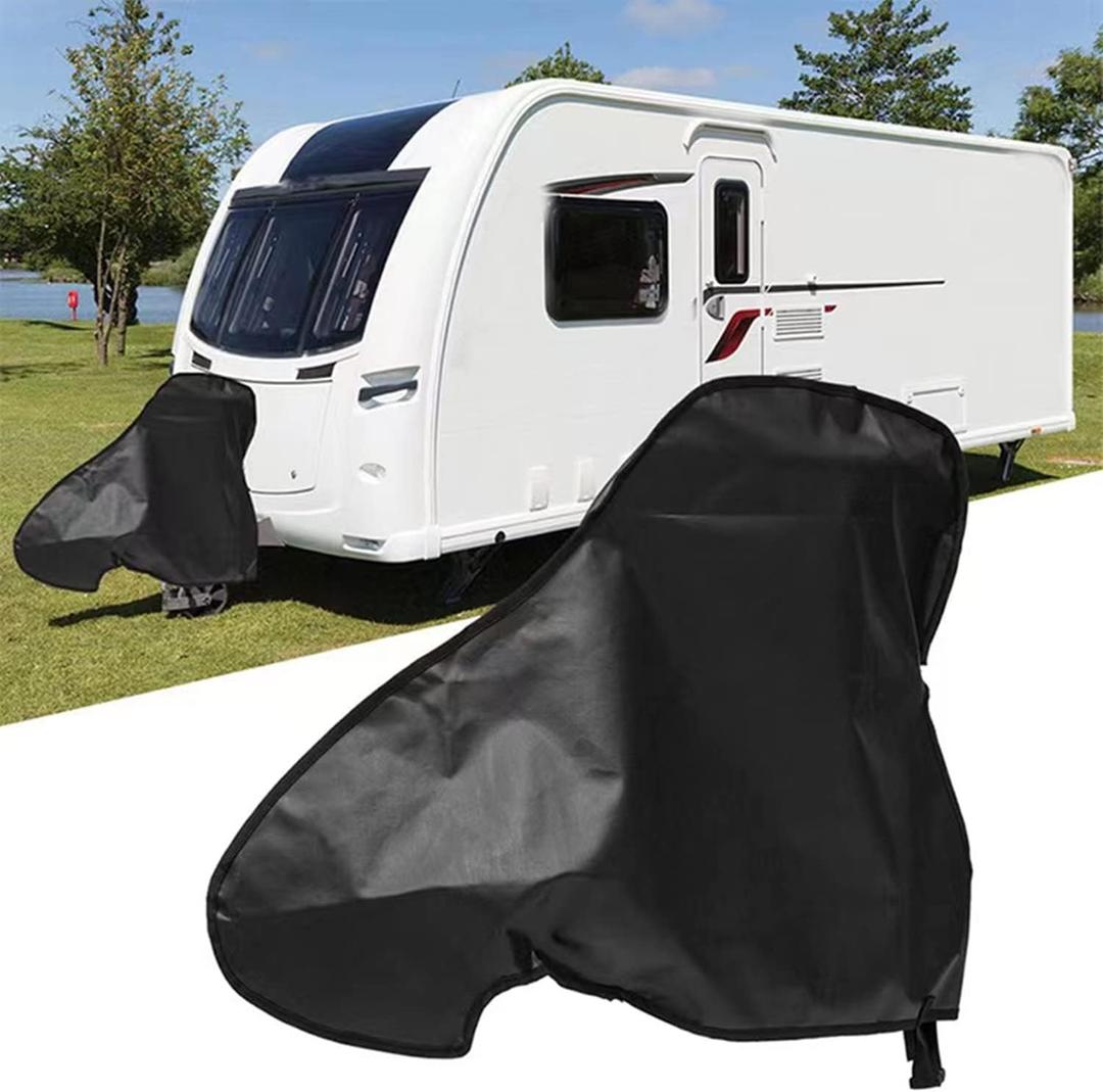 Caravan Hitch Cover,Universal Waterproof Breathable Tow Hitch Cover Car Hook Connector Cover Tongue Jack Cover PVC Trailer Tow Ball Coupling Lock for Campervan Caravan