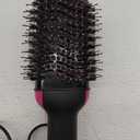 Hair Dryer Brush, 4 in 1 One Step Hair Dryer and Styler Volumizer, Professional Hot Air Brush with Negative Ion Anti-frizz Blowout for Drying, Straightening, Salon, Black Pink