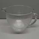 Glass Mixer Bowl For Kitchenaid Tilt-Head Stand Mixers 4.5-5 Quart, 5 qt Mixing Bowl Replacement For Kitchen aid With Measurement Markings,Handle (Clear)