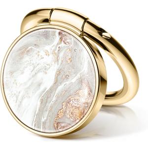 GVIEWIN Marble Cell Phone Ring Holder, Metal Kickstand Grip 360 Rotation Compatible with iPhone 17/16/15/14/Pro Max/Air/Plus Series & Galaxy S25/S24 Ultra and Other Phones (Pearlescent/Gold)