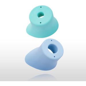 Fullicon 2-Pack Eye Drop Guide for Seniors, Soft & Reusable Eye Drop Dispenser for Elderly, Fits Most Eye Drop Bottles, Easy Eye Dropper Aid with Light Points for Accurate Application (Blue & Green)