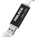 ABLAZE Type C Flash Drive 128GB, Dual USB 3.0+ USB C Flash Drive Compatible with iPhone 16/15,Android Smartphone,Computer,Tablet Mac Laptop