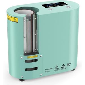 GO2CRAFT Auto Full Print Tumbler Heat Press Machine, Automatic Rotation Advanced Cup Heat Press with Fast & Even Heating, 4 Memory Modes for 11-30oz Sublimation Tumblers, Mug, Glasses(Turquoise)