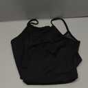 Women Camisole Ballet Leotards for Dance Gymnastics Outfits Drawstring, Full Front Lining (Medium, Black)