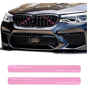 Front Grill Inserts V Bar Brace Trim Covers Compatible with BMW 1'F20 F21/2'F22 F23/3'F30 F31 F34/4'F32 F33 F36/5' G30 G31/6'G32/7'G11 G12/8'G14, V Brace Wrap Covers Pink Grill Stripes(Pink, F20 F30)