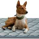 Luckyvo Dog Crate Mats,Soft Kennel Pads Washable with Anti-Slip Bottom,Dog Kennel Pads for Sleeping,Pets Mattress Cat Dog Beds for Large Medium Dogs(35x22,Grey)