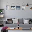 TLBTEK 2 pcs Black Hanging Photo Frame, 5x7 inch Double Glass Frame for Pressed Flowers,Clear DIY Vintage Artwork Display Frame Wall Mounted Photos Framehorizontal+vertical