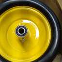 2 Pcs 13x6.50-6 Lawn Mower Tires Flat Free with 3/4" 1/2" 5/8" Chrome Steel Bearings, 13x6.50-6 Zero Turn Mower Front Tires, 13x6.5-6 Flat Free Lawn Tires for Commercial Grade, 5.5"-7.5" Centered Hub