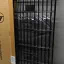 PJYuCien Dog Playpen with Top Cover and Bottom Pad - Metal Foldable Exercise Pen, 8 Panels 30" H x 24" W Indoor Outdoor Pet Fence Puppy Crate Kennel, Black
