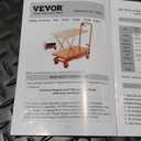 VEVOR Hydraulic Lift Table Cart, 330lbs Load Capacity 50 Inch Lifting Height, Manual Single Scissor Lift Table with Non-Slip Pad and 4 Wheels, Hydraulic Scissor Cart for Material Handling, Orange