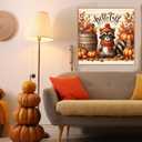 2 x Amshem Hallo Fall Diamond Art Kits for Adults,Pumpkin Diamond Art Painting Kits,5D Full Drill Round Diamond Dots for Adults,Fall Crystal Gem Art Painting Kits for Home Wall Decor 13.8x13.8inch (BB07)