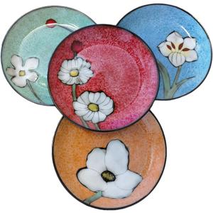 Ceramic Plates For Kitchen, 8 in - Plates Set of 4 - For Salad,Steak,Dessert,Bread, Pasta,Appetizer, Serving etc - Dishwasher, Microwave, and Oven Safe - For Breakfast, Lunch and Dinner (8 Inch)