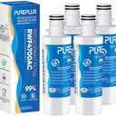 PUREPLUS MDJ64844601 Replacement for LG LT1000P ADQ747935, Kenmore 9980, LT1000, LT1000PC, ADQ74793501, ADQ74793502, LMXS28626S, LMXS30796S, Refrigerator Water Filter, Model: RWF4700AC, 4Pack