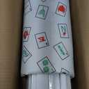 Mahjong Racks with Pushers, White Wooden American Mahjong Tile Pushers and Racks Set of 4, with White Printed Mahjong Racks Drawstring Bag, Mahjong Accessories (19.68 Inches)