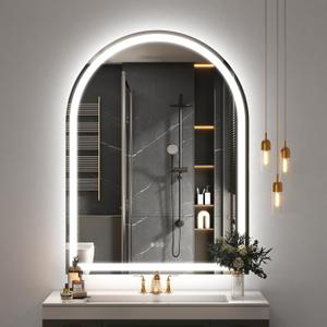 Arched LED Bathroom Mirror 36x48 Inch, Arched LED Vanity Mirror with Backlit, Dimmable Lighted Illuminated Mirror with Anti-Fog, Memory, 3 Colors, Shatter-Proof, ETL Listed