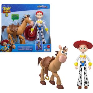 Mattel Disney and Pixar Toy Story 5 Jessie & Bullseye | 7-inch Playscale Action Figures 2-Pack, Posable, Removable Cowboy Hat