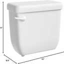 PROFLO PF5112UM Jerritt 1.6 GPF Insulated Single Flush Toilet Tank Only with Left-Hand Trip Lever - White