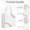 MveLwodx 24 Pcs Non-Woven Baseball Bags with Handles, Sports Party Favors Gift Bags, Baseball Birthday Decorations Wrapping Paper,Treats Bags for Desserts Sports Parties Supplies Birthday Decor