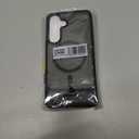 RMOCR for Samsung Galaxy S25 FE Case with Screen Protector+Lanyard Wrist Strap,Magnetic Translucent Matte Rugged Slim Phone Cover Built in Invisible Kickstand [Fit for MagSafe], Black