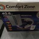 COMFORT ZONE 16" Oscillating Pedestal Fan with Folding Base - Blue