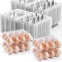120 Pack Egg Cartons Cheap Bulk 12 Count, 1 Dozen Clear Empty Egg Cartons for Chicken Eggs, Plastic Egg Holder Egg Container for Family,Chicken Farm and Markets - Medium Egg Cartons Reusable