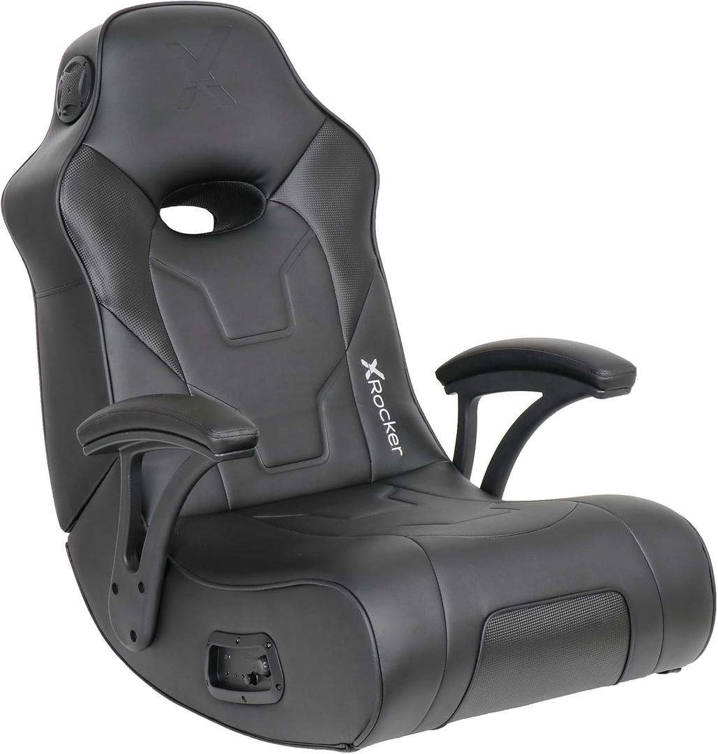 X Rocker Video Gaming Floor Rocker Chair, Built-in Audio, College Dorm Essentials for Guys and Girls, Bedroom, Foldable, Gifts for Gamers