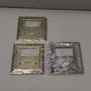 Antique Brass Decorative Wall Plate Light Switch Cover Decorator Outlet Covers Rocker Switch Plates Metal Material Wall Plates for Kitchen Bathroom (2 Gang Toggle/Decorator-3 Pack)