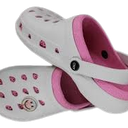 Capelli New York Clogs Size 10 White With Pink Lining