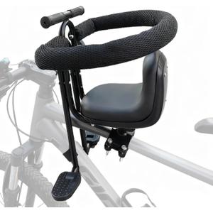 Front Mount Kids Bike Seat for Adult Bike - Baby & Toddler Bicycle Seat with Adjustable Footrests, for Children 1-5 Years, Easy-Install Child Carrier for Commuting & Family Rides