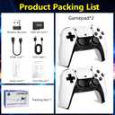 TEFELE 2026New Wireless Retro Game Console 23 Simulators and Over 40,000 Games Plug and Play 4K HD HDMI TV Game Stick 2.4G with Dual 2.4G Wireless Controllers(128G)