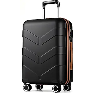 TILYMOL Hardside Carry On Luggage 22x14x9 Airline Approved with Spinner Wheels, Lightweight 20-inch Carry-On Suitcase for Men & Women, Black
