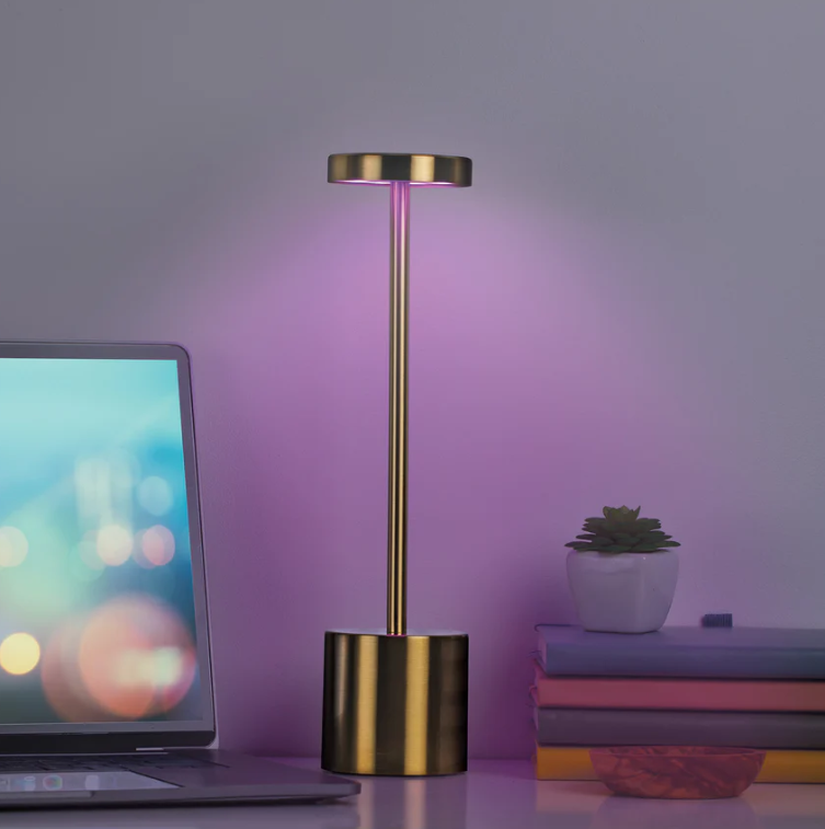 MERKURY Metal LED Touch Lamp Cordless Multicolor Mood Light