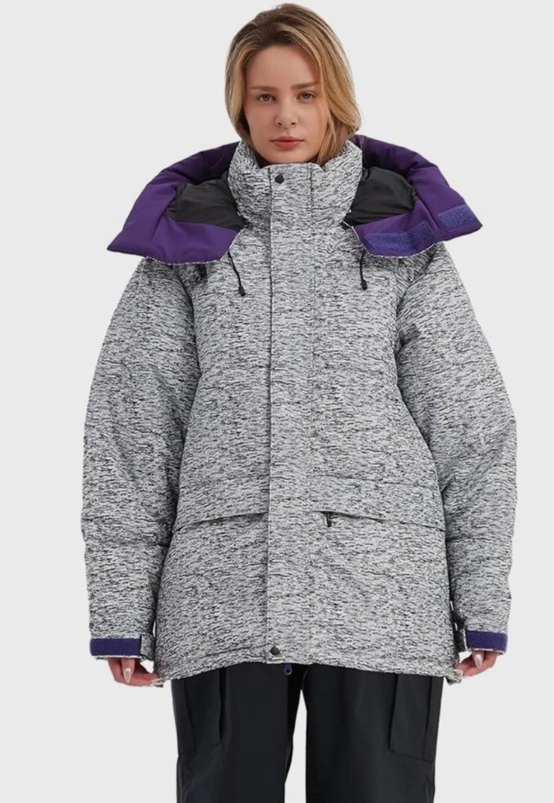 NOMADIKA Oversize Waterproof Ski Jacket Thick Snow Coats with Detachable Hood Winter Skiing Snowboard Jackets for Women Men (Small)