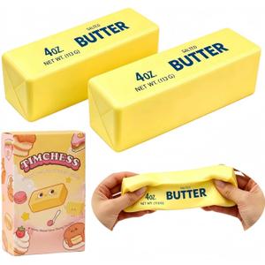 2 Pack Slow Rising Dumpling Squishy Butter Squeeze 2026 Upgraded Slow Rebond Butter Squishy Toy Soft Desk Fidget Toy for Stress Relief & Calming