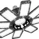 Garage Light - 240W 24000LM 6500K Garage Lights Ceiling LED with 8+1 Deformable Panels, E26/E27 Screw Socket in LED Shop Light for Workshop, Basement, Gym, Barn, Warehouse etc Bay Lighting