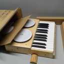 OATHX Kids Piano Keyboard, 25 Keys Digital with Drum Set and Volume Adjustable, 6 in 1 Musical Instruments for Kids Toddlers Baby Children, Wooden Mini Piano Gifts for Girls Boys Ages 3+