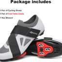 KESCOO Unisex Cycling Shoes Compatible with Peloton Bike & SPD Indoor Outdoor Road Bike Cycling Shoe for Men Women, 1 Hook and Loop Strap, with Delta Cleats Grey 41